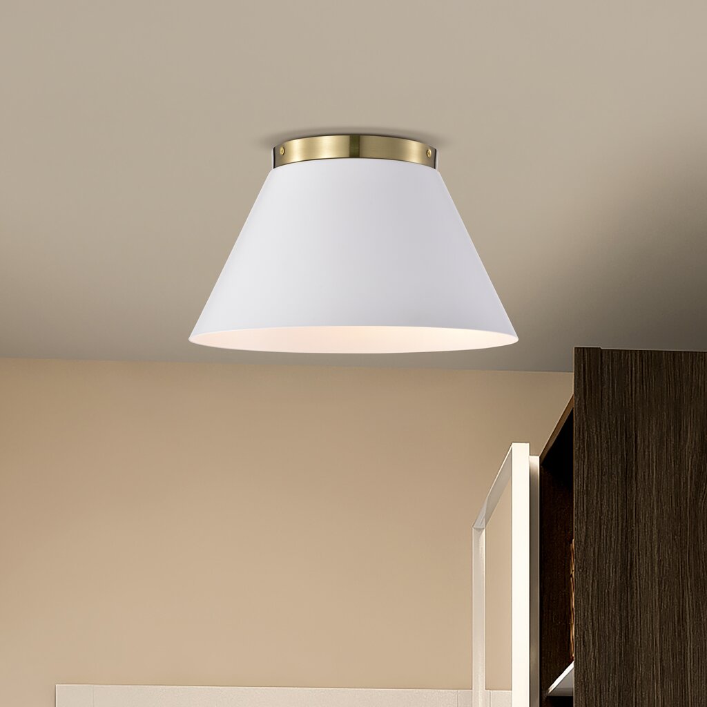 Satco 60-7418 Flush Mount Fixture Dover; 3 Light; Small White with