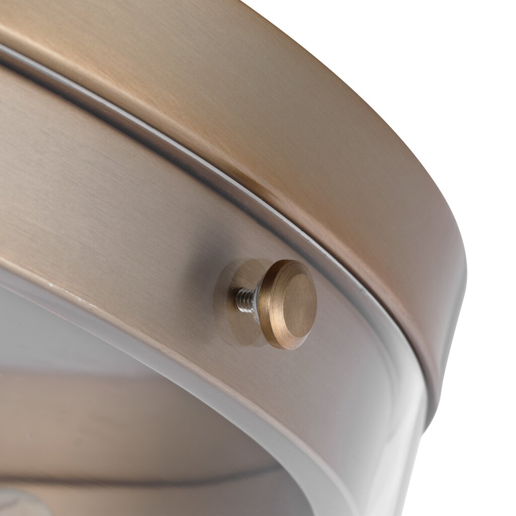 Satco 60-7538 Flush Mount Fixture Intersection; Large Burnished Brass