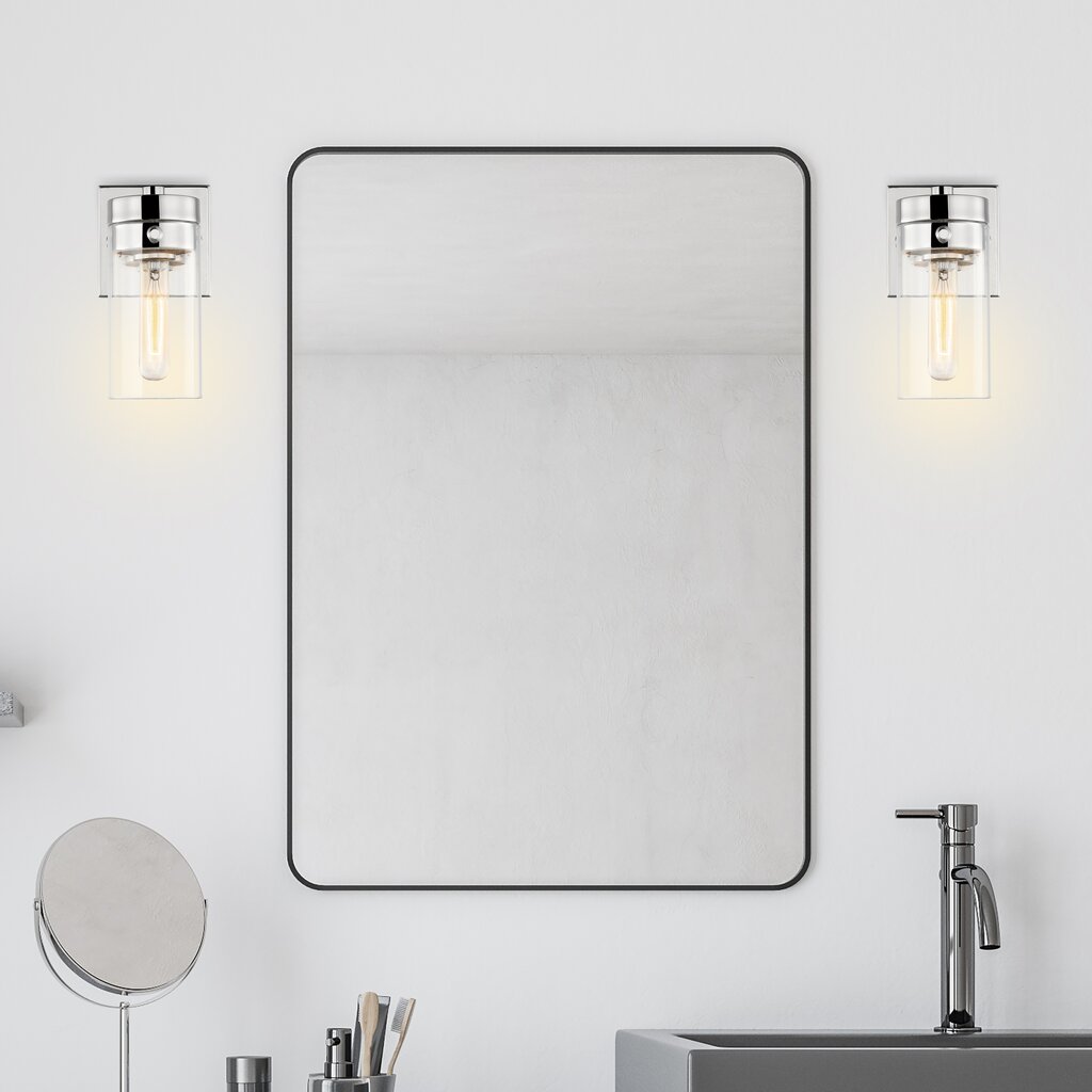 Satco 60-7631 Vanity Fixture Intersection; 1 Light; Polished Nickel
