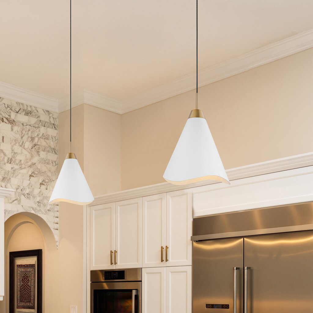 Satco 60-7477 Pendant Fixture Tango; 1 Light; Large Matte White with