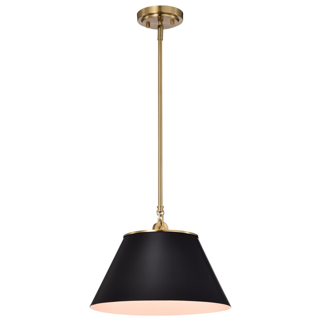 Satco 60-7411 Pendant Fixture Dover; 1 Light; Medium Black with