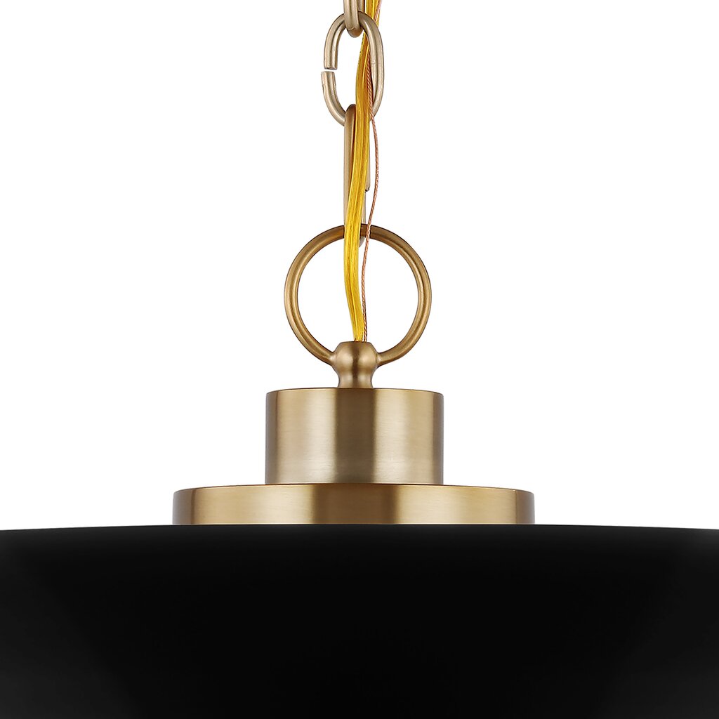 Satco 60-7484 Pendant Fixture Colony; 1 Light; Medium Matte Black with