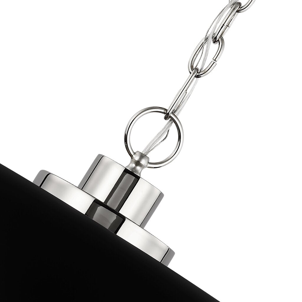 Satco 60-7482 Pendant Fixture Colony; 1 Light; Small Matte Black with