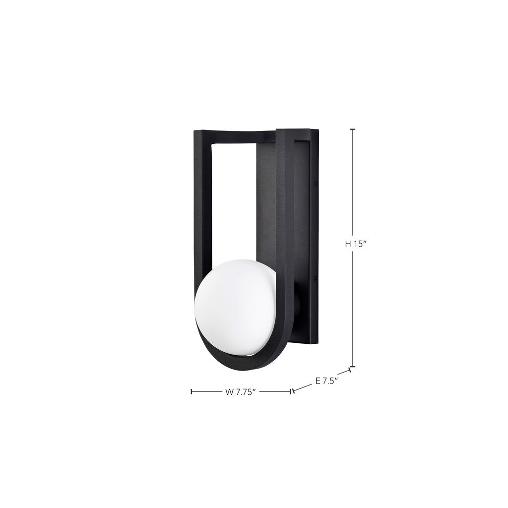 Satco 62-1620 6W LED Wall Lantern Fixture Cradle; Large Matte Black