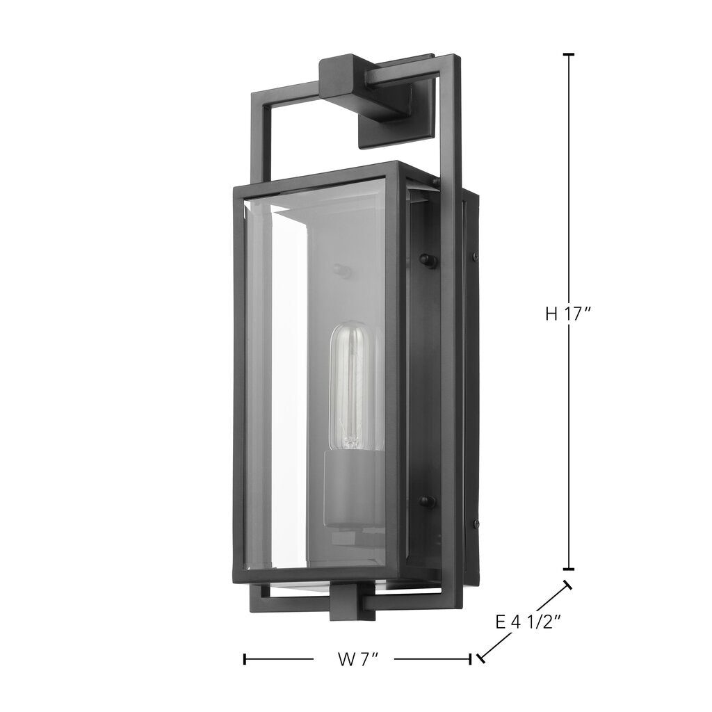 Satco 60-7544 Wall Lantern Fixture Exhibit; 1 Light; Medium Matte
