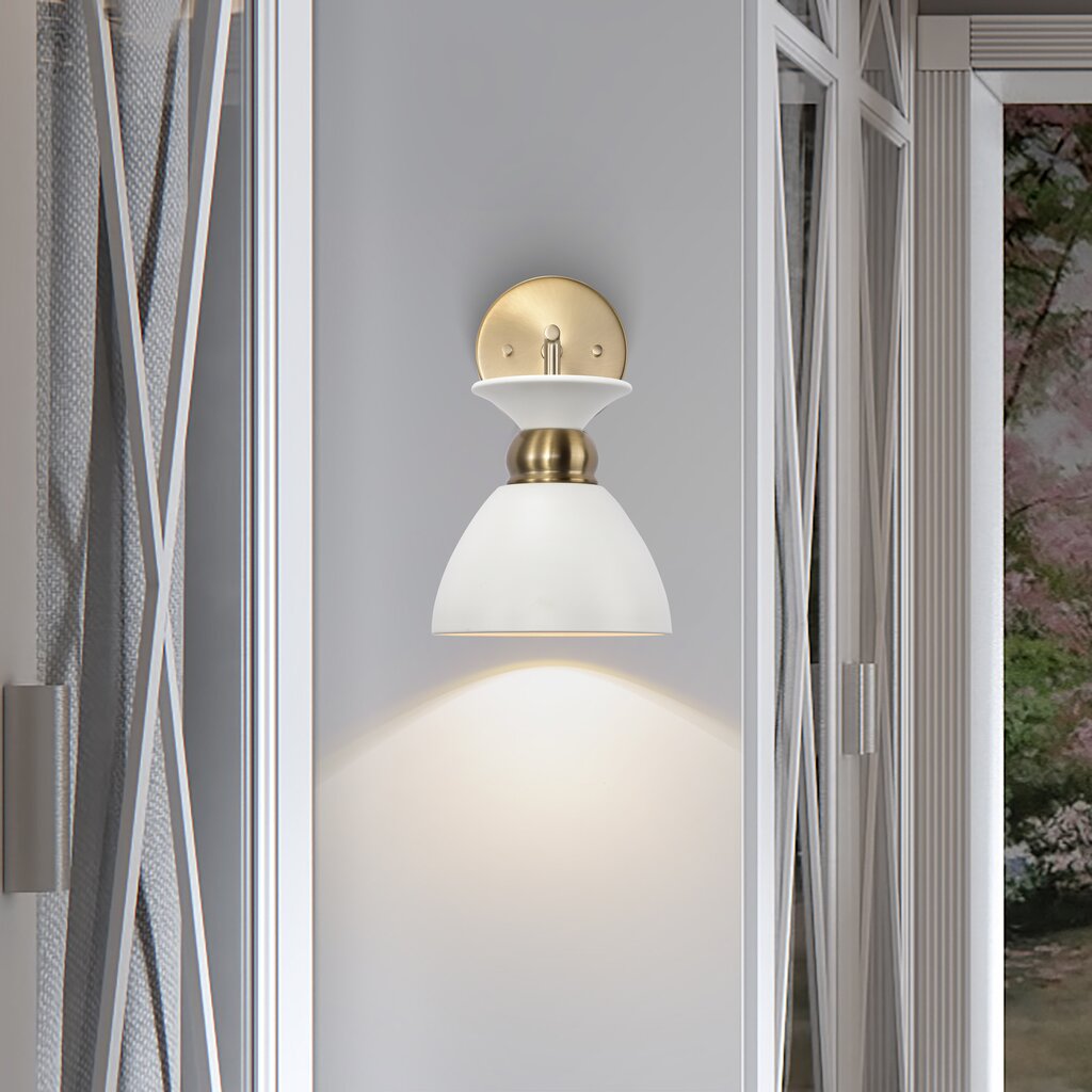 Satco 60-7459 Sconce Fixture Perkins; 1 Light; Wall Matte White with