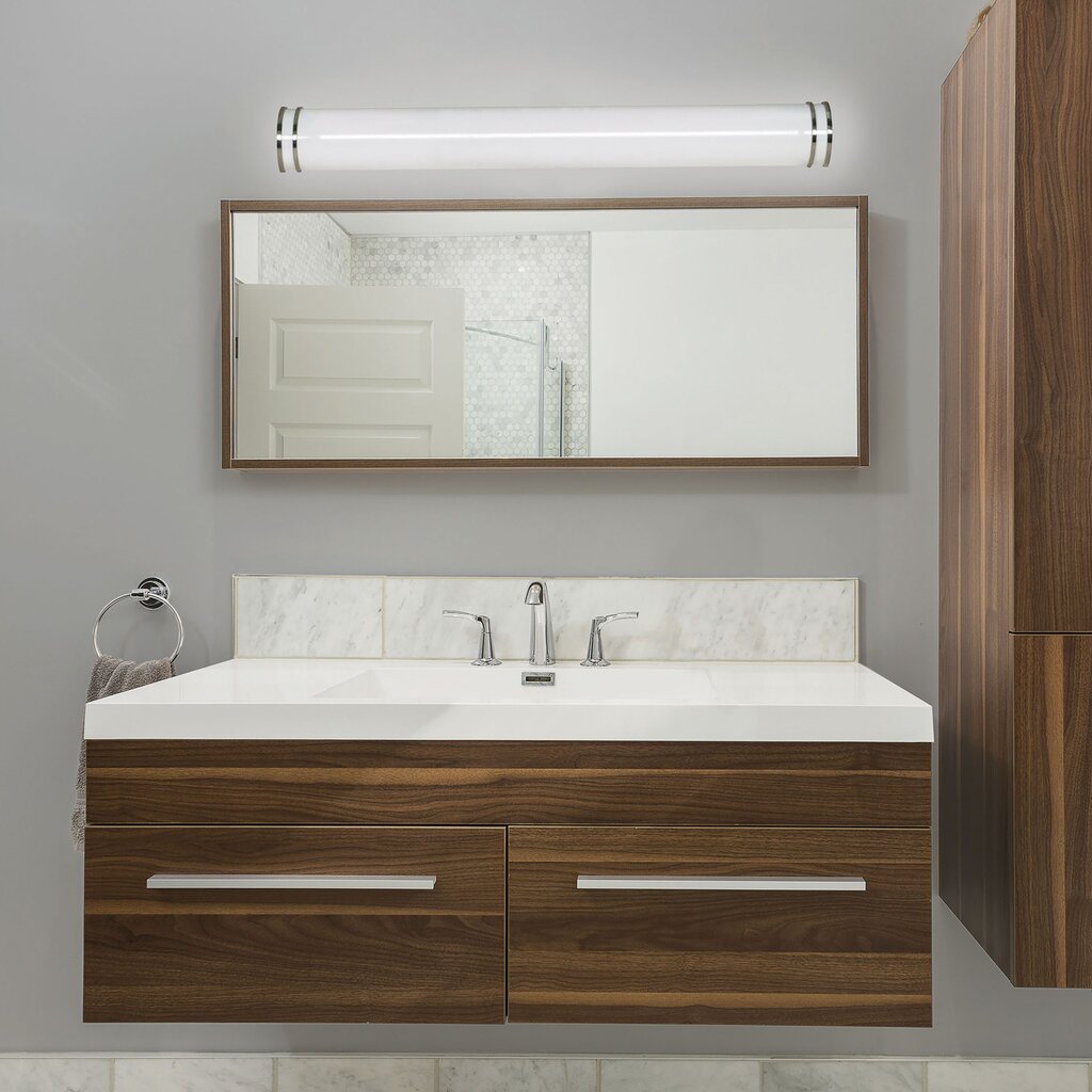 Satco 62-1632 52W LED Vanity Fixture Glamour 49 inch; Brushed Nickel