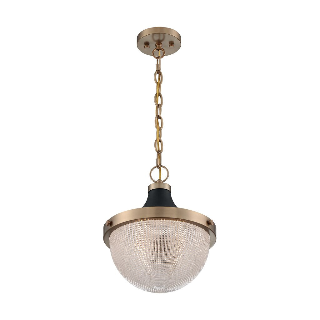 Satco 60-7060 Pendant Fixture Faro; 1 Light; Large Burnished Brass