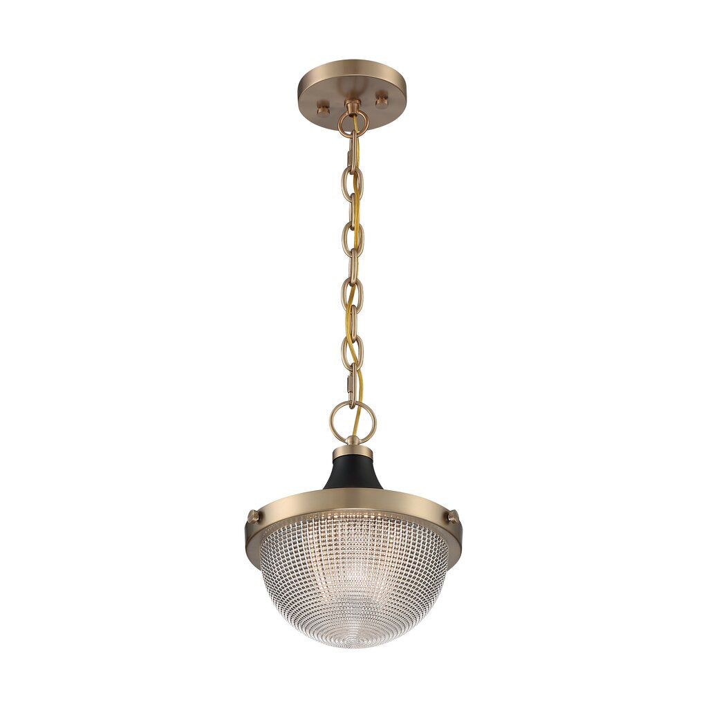 Satco 60-7059 Pendant Fixture Faro; 1 Light; Small Burnished Brass