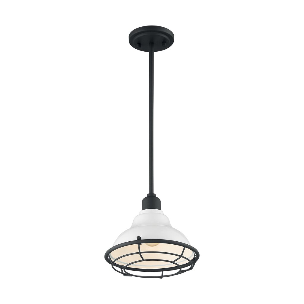 Satco 60-7023 Pendant Fixture Newbridge; 1 Light; Small Gloss White