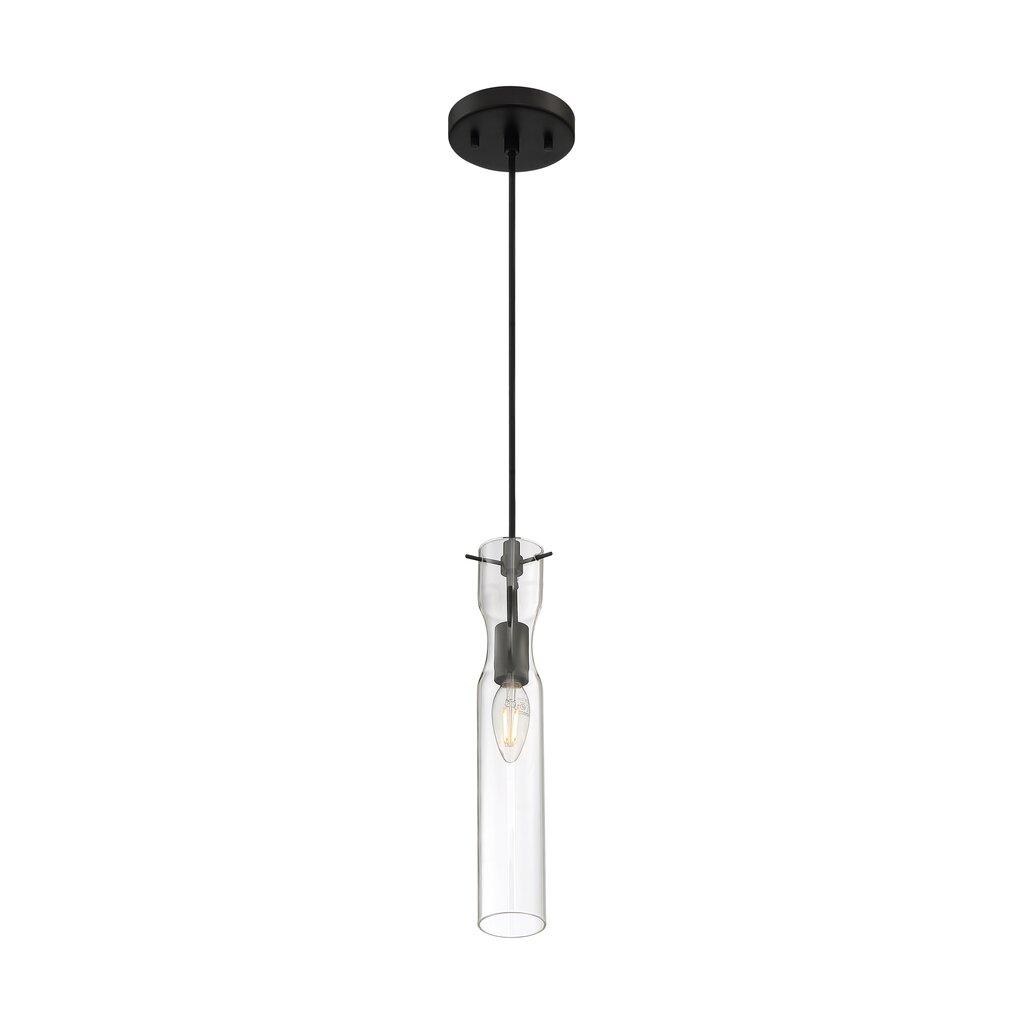Satco 60-6876 Mini Pendant Fixture Spyglass; 1 Light; Black Finish