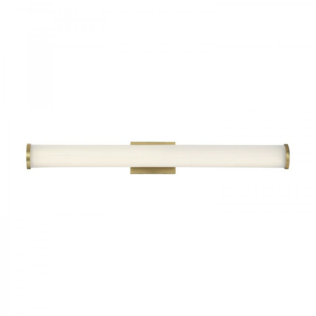Satco 62-1593 39W LED Vanity Fixture Lena; Brushed Brass with Striped
