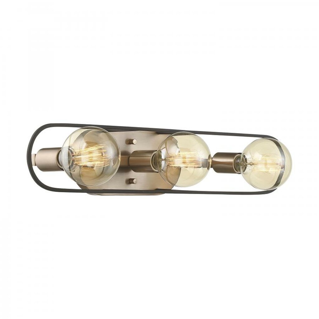 Satco 60-6653 Vanity Fixture Chassis; 3 Light; Copper Brushed Brass