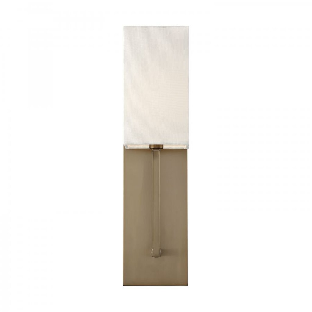 Satco 60-6692 Sconce Fixture Vesey; 1 Light; Wall Burnished Brass