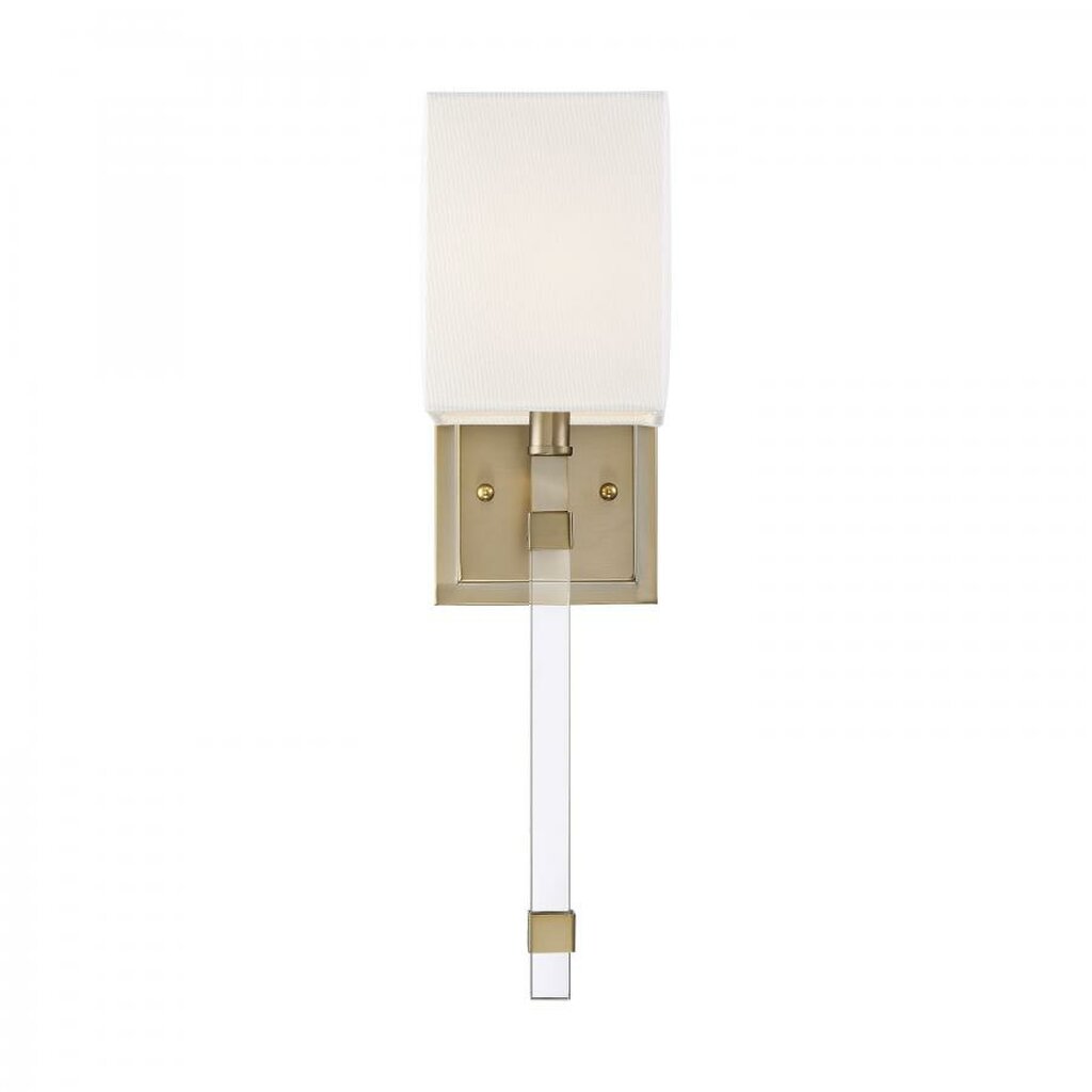 Satco 60-6681 Sconce Fixture Thompson; 1 Light; Wall Burnished Brass