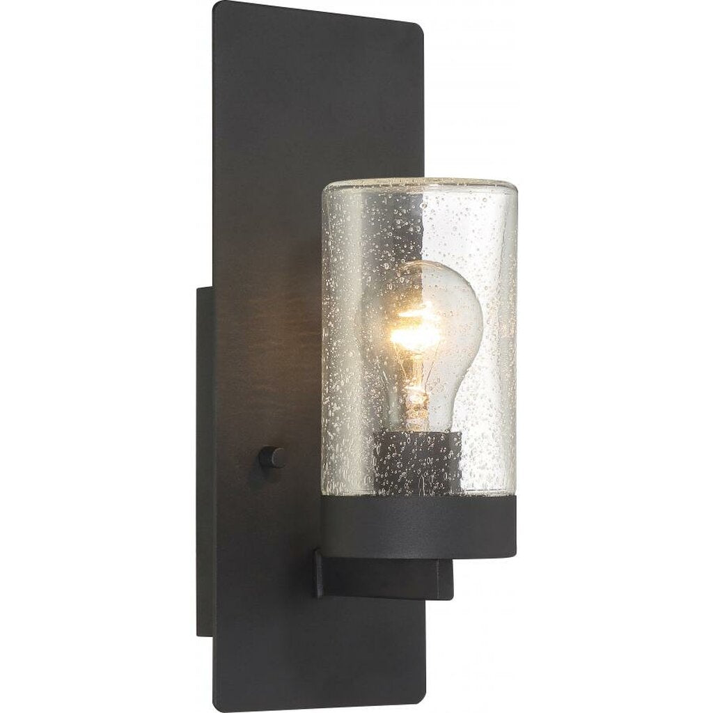Satco 60-6579 Sconce Fixture Indie; 1 Light; Small Wall Textured Black