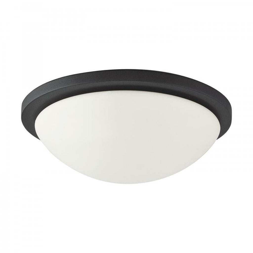 Satco 62-1443 18W LED Flush Mount Fixture Button 13 in.; Black Finish
