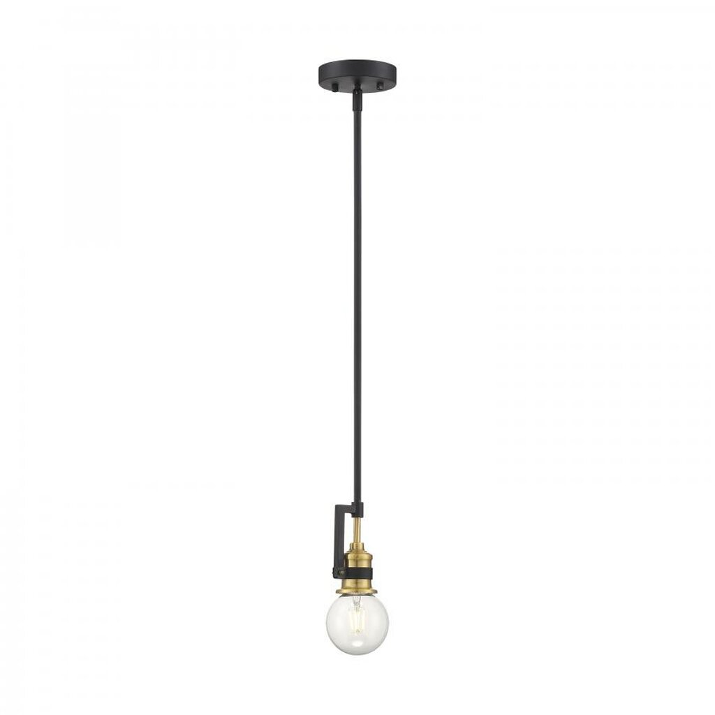 Satco 60-6975 Mini Pendant Fixture Intention; 1 Light; Warm Brass and