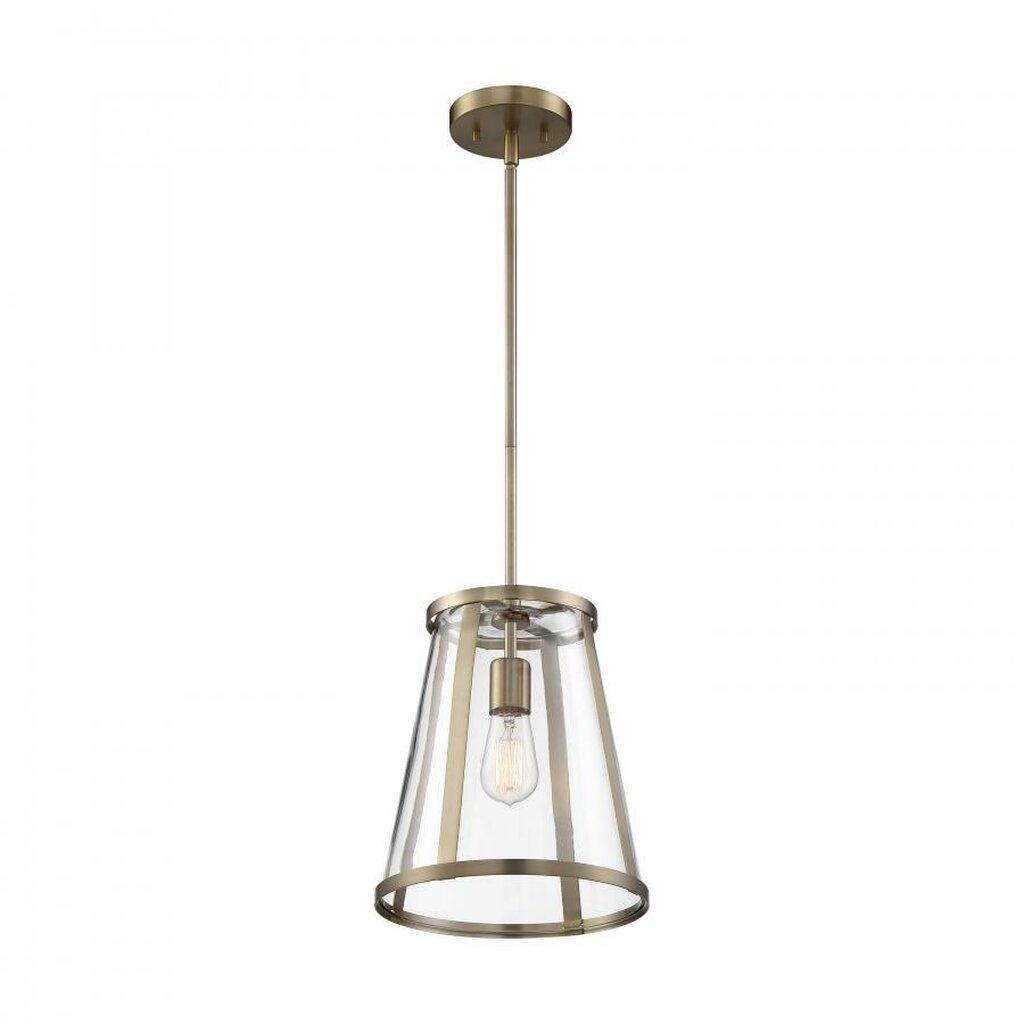 Satco 60-6697 Pendant Fixture Bruge; 1 Light; Burnished Brass Finish