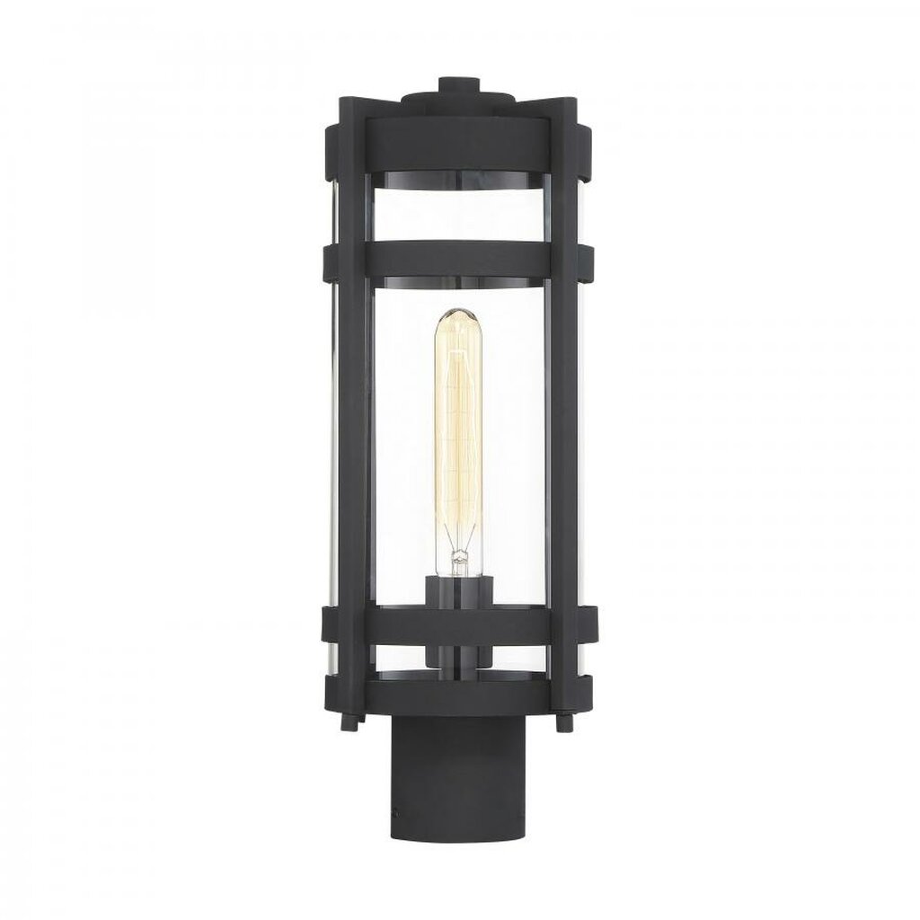 Satco 60-6575 Post Lantern Fixture Tofino; 1 Light; Textured Black