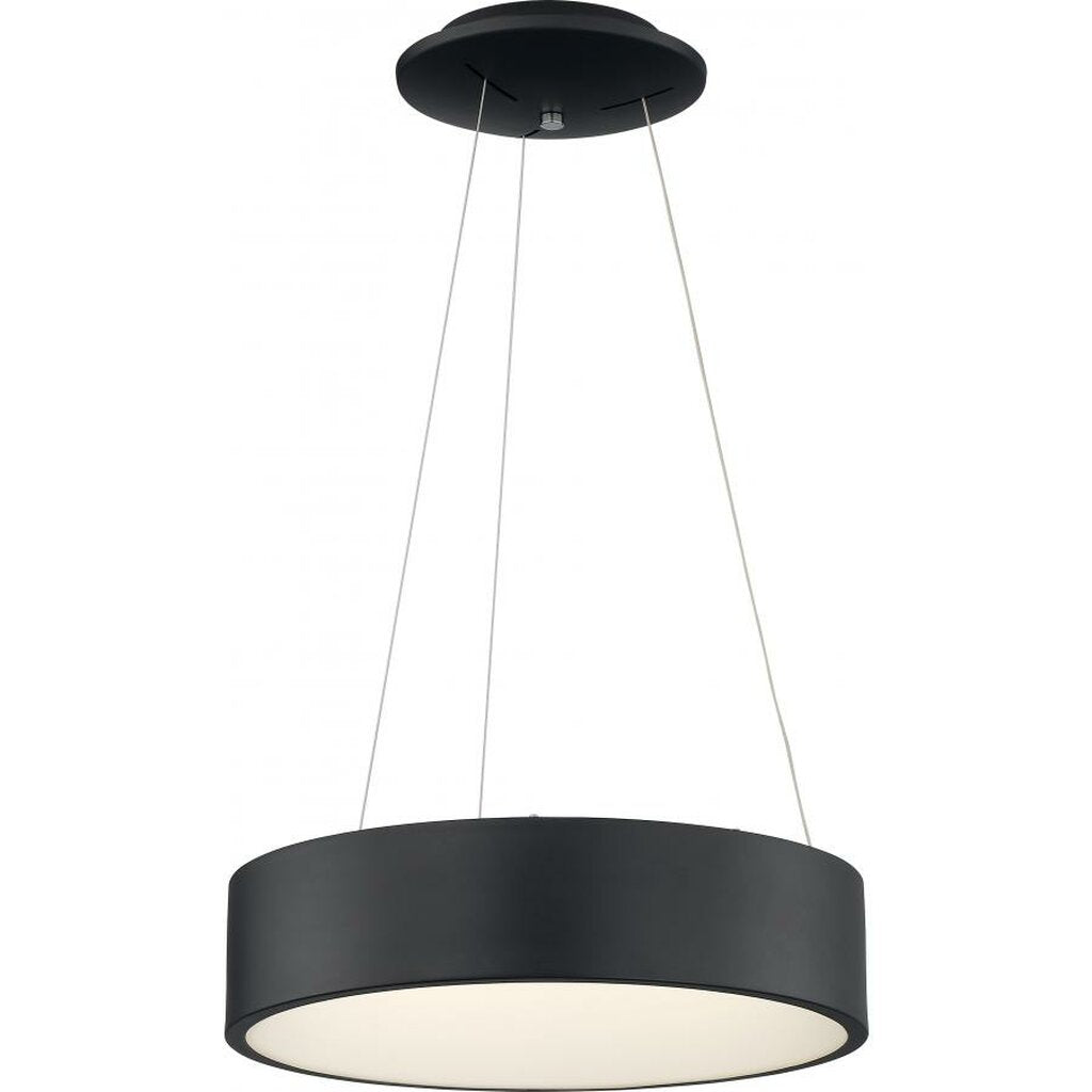 Satco 62-1458 30W LED Pendant Fixture Orbit; Black Finish