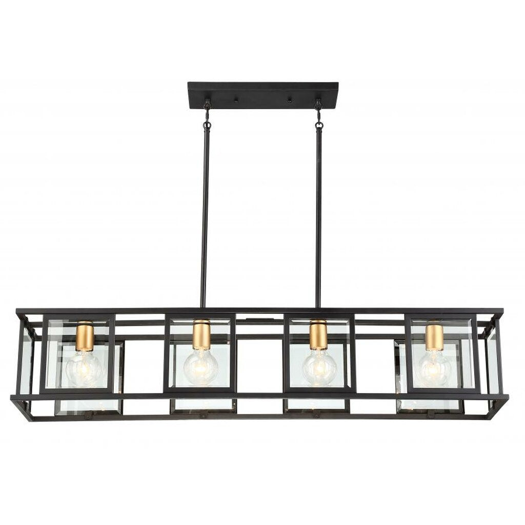 Satco 60-6417 Island Pendant Fixture Payne; 4 Light; with Clear