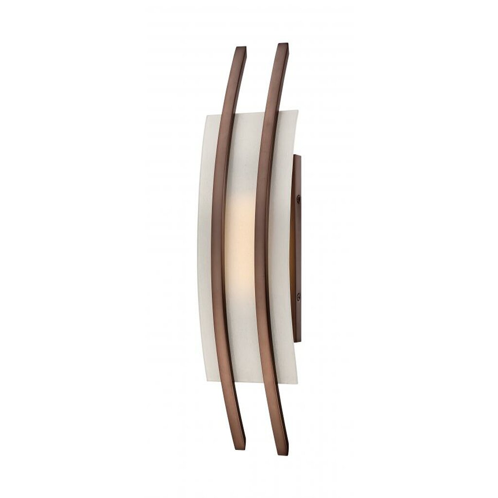Satco 62-122 10W LED Sconce Fixture Trax; 1 Module Wall with Frosted