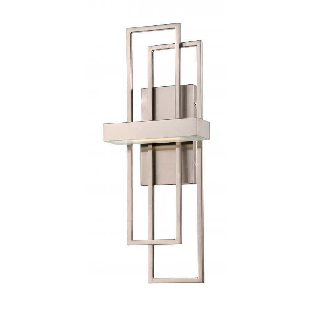 Satco 62-105 10W LED Sconce Fixture Frame; Wall with Frosted Glass