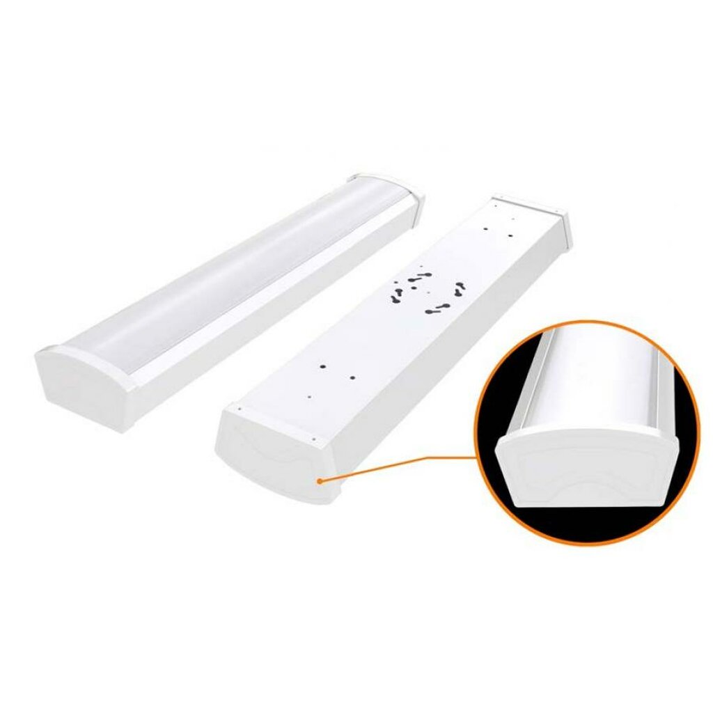 Satco 65-1084 40W LED Ceiling Wrap Fixture 4 ft.; 3000K; White Finish;