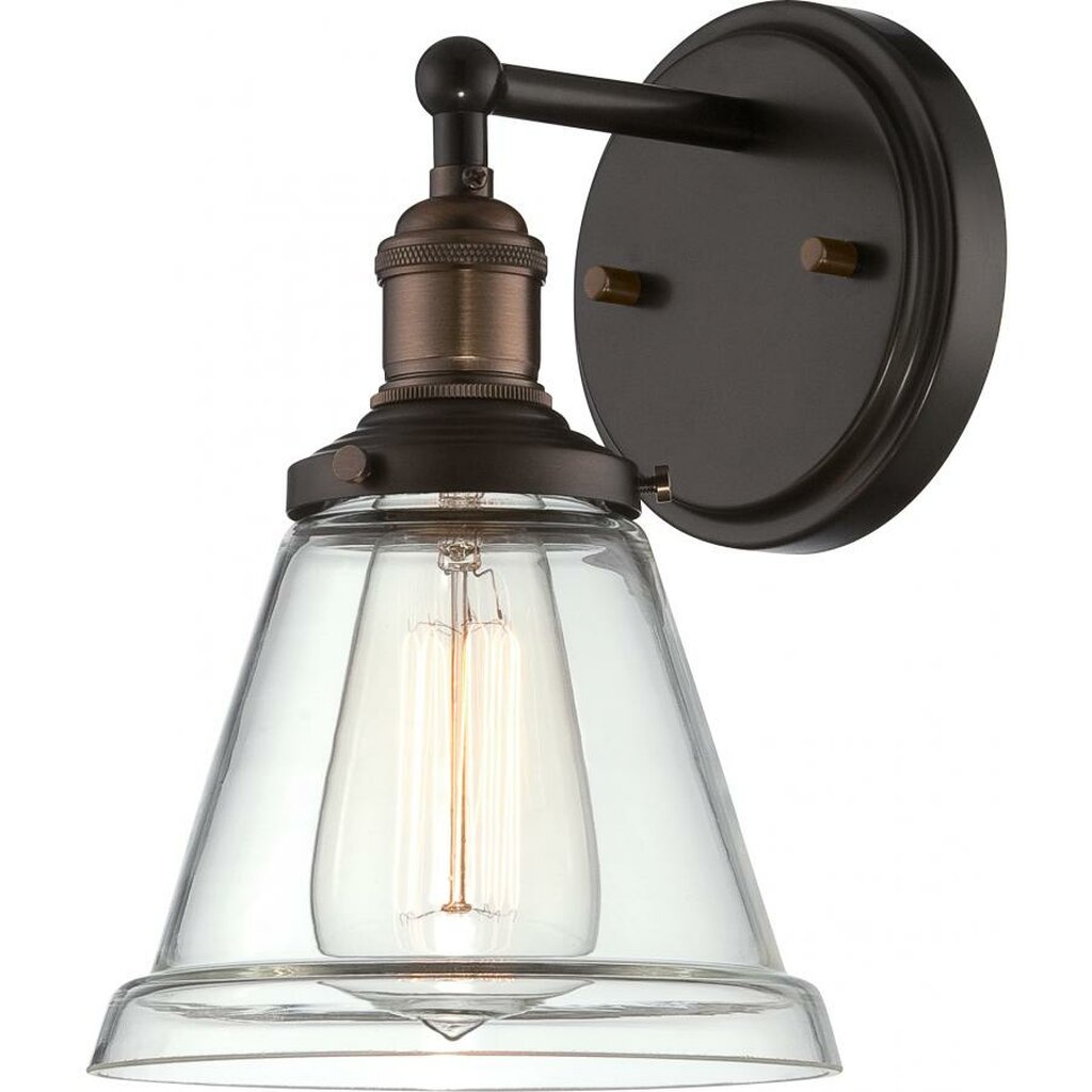 Satco 60-5512 Sconce Fixture Vintage; 1 Light; with Clear Glass;