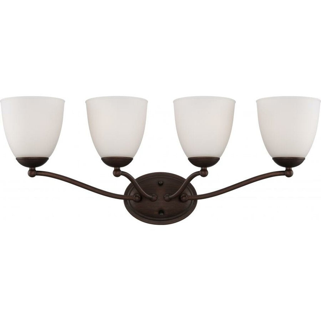 Satco 60-5134 Vanity Fixture Patton; 4 Light; with Frosted Glass