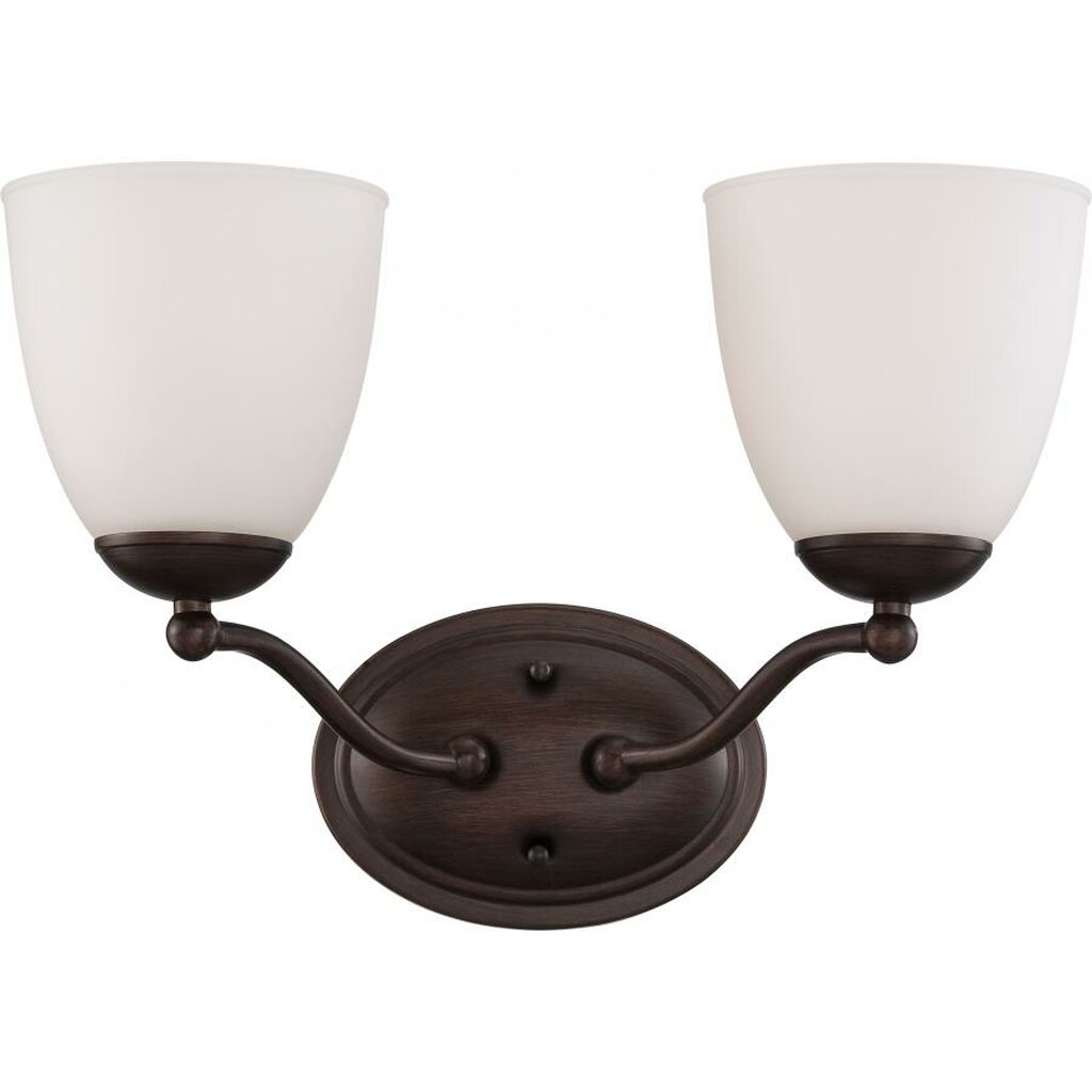 Satco 60-5132 Vanity Fixture Patton; 2 Light; with Frosted Glass