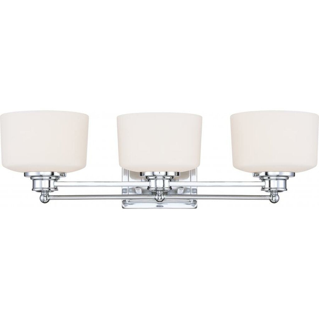 Satco 60-4583 Vanity Fixture Soho; 3 Light; with Satin White Glass