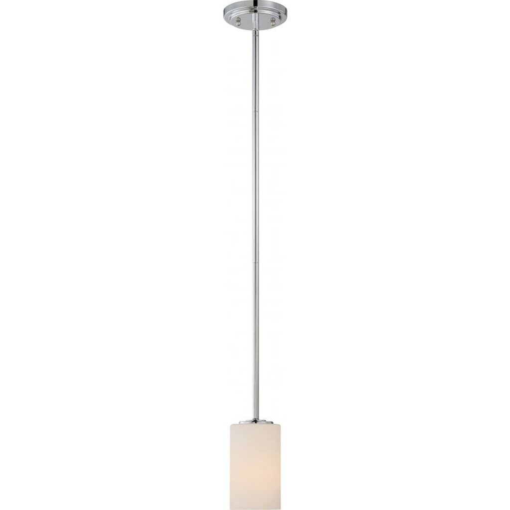 Satco 60-5808 Mini Pendant Fixture Willow; 1 Light; with White Glass
