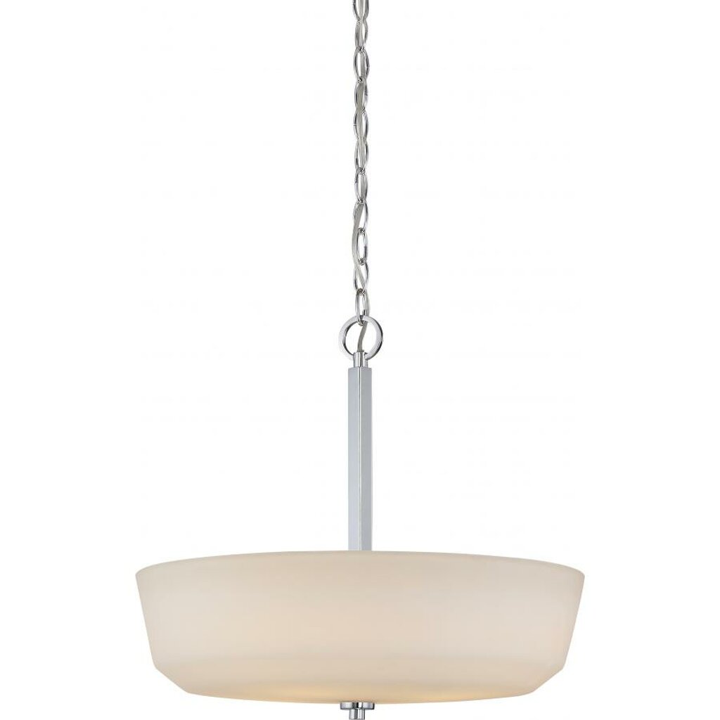 Satco 60-5807 Pendant Fixture Willow; 4 Light; with White Glass