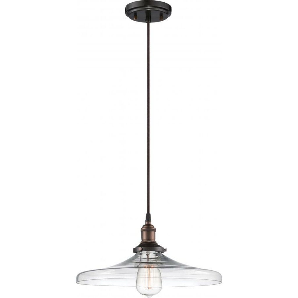 Satco 60-5507 Pendant Fixture Vintage; 1 Light; with Clear Glass;