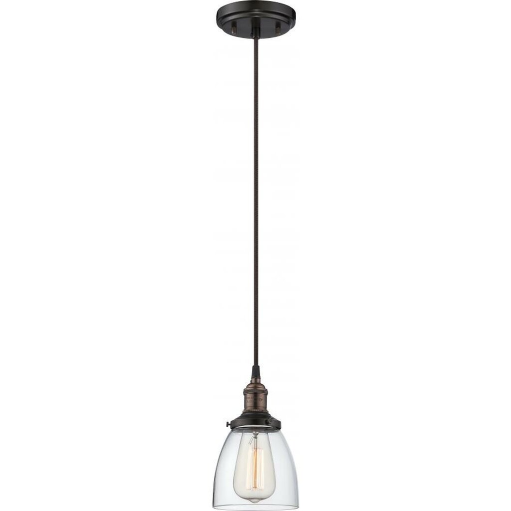 Satco 60-5504 Pendant Fixture Vintage; 1 Light; with Clear Glass;