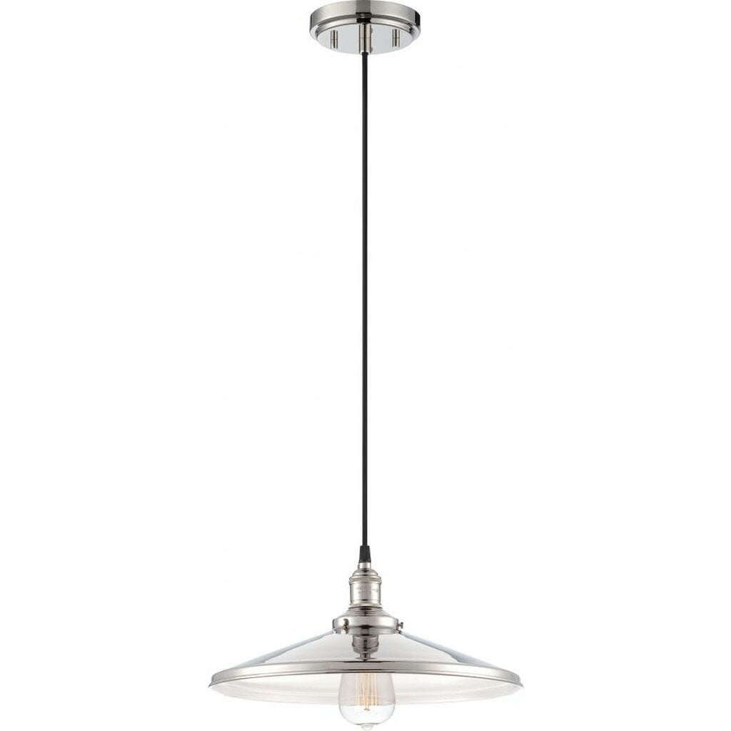 Satco 60-5409 Pendant Fixture Vintage; 1 Light; with Matching Shade;
