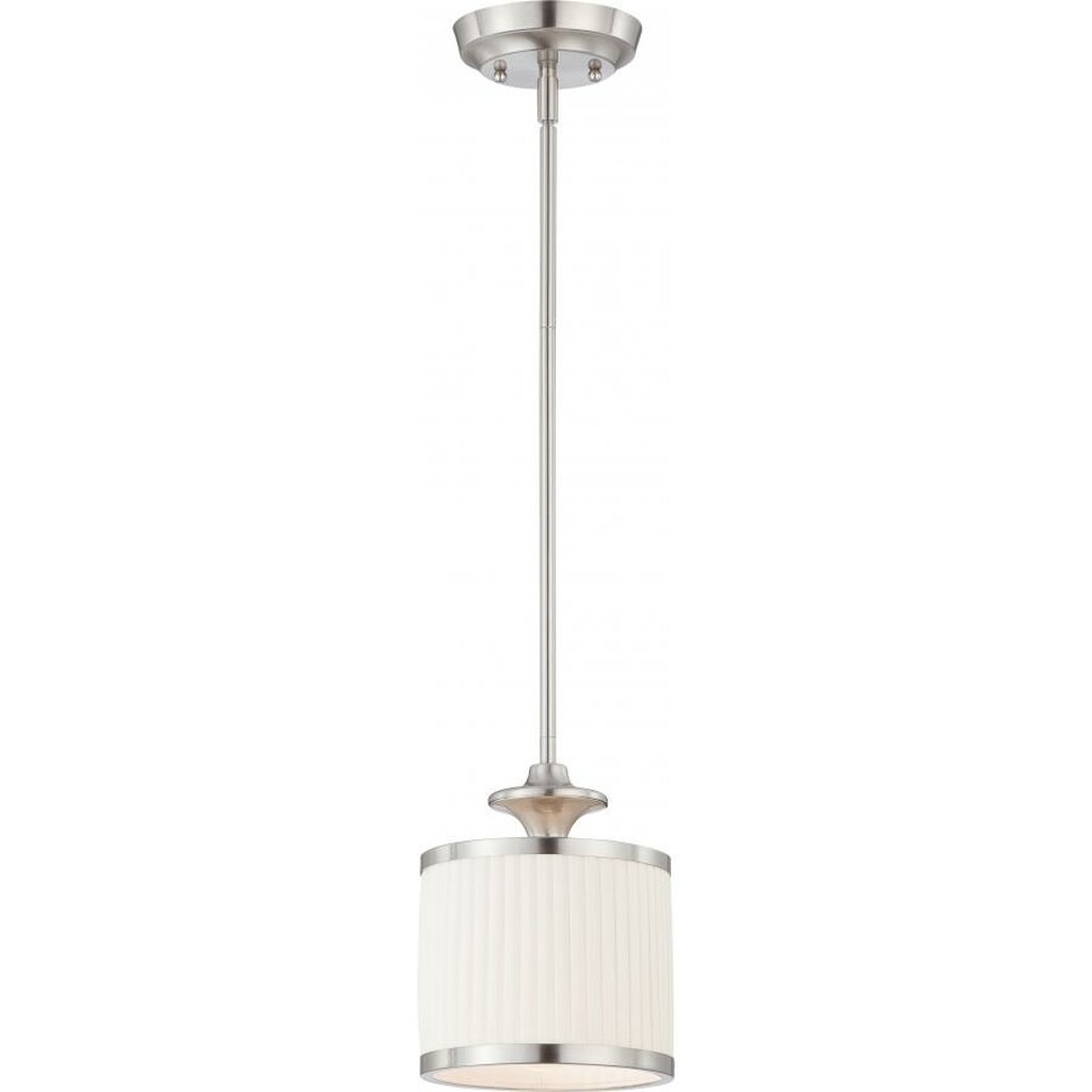 Satco 60-4738 Mini Pendant Fixture Candice; 1 Light; with Pleated
