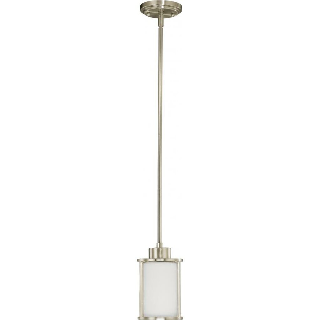 Satco 60-2866 Mini Pendant Fixture Odeon; 1 Light; with Satin White