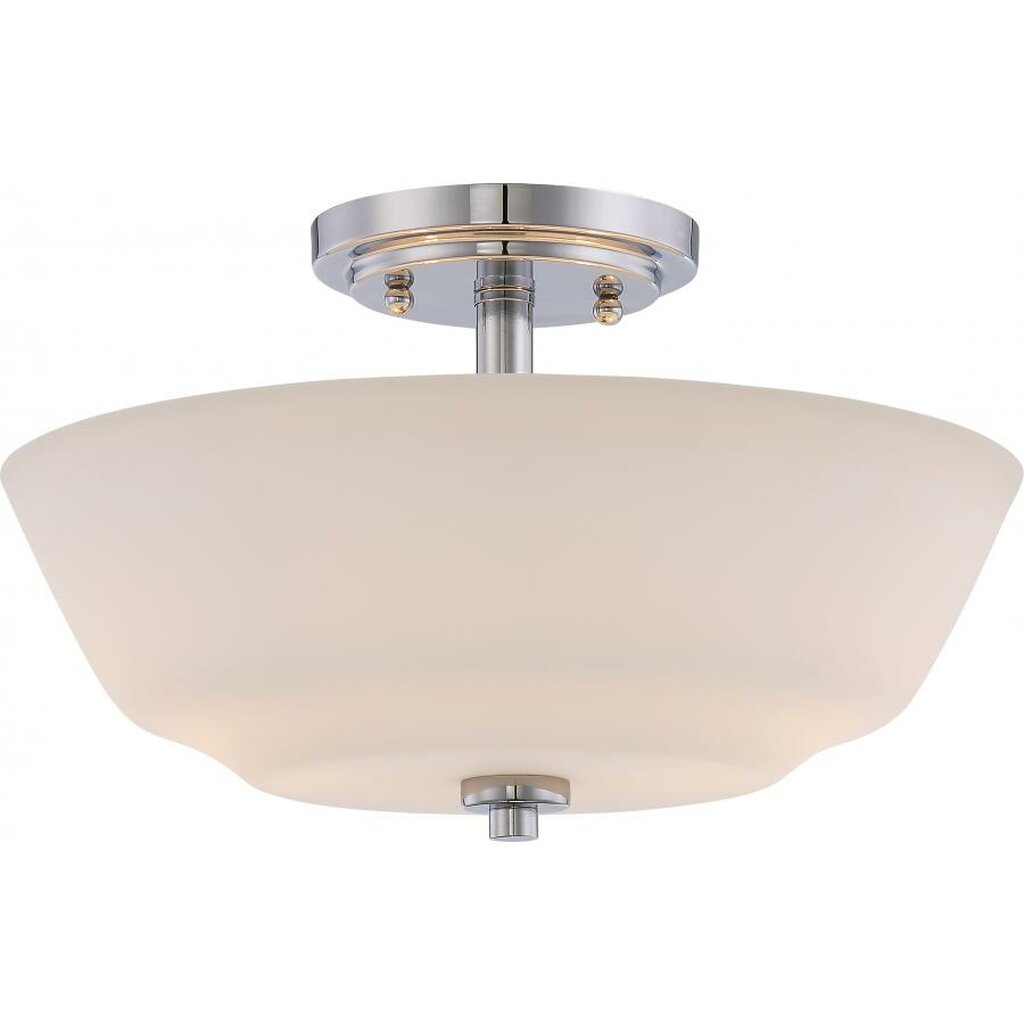 Satco 60-5806 Semi Flush Fixture Willow; 2 Light; Semi-Flush with