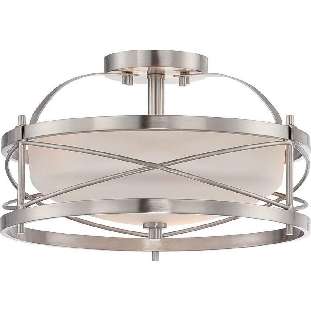 Satco 60-5331 Semi Flush Fixture Ginger; 2 Light; Semi-Flush with