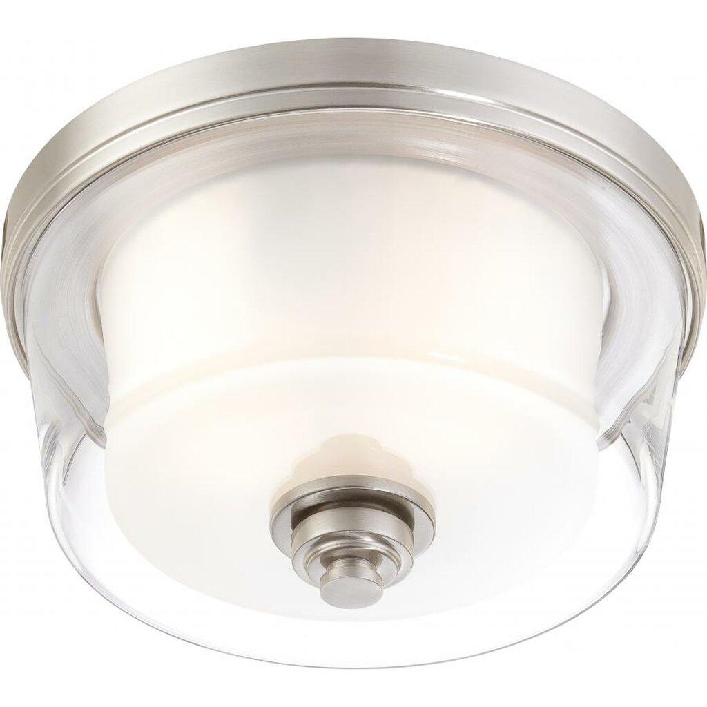 Satco 60-4651 Flush Mount Fixture Decker; 2 Light; Medium Flush with