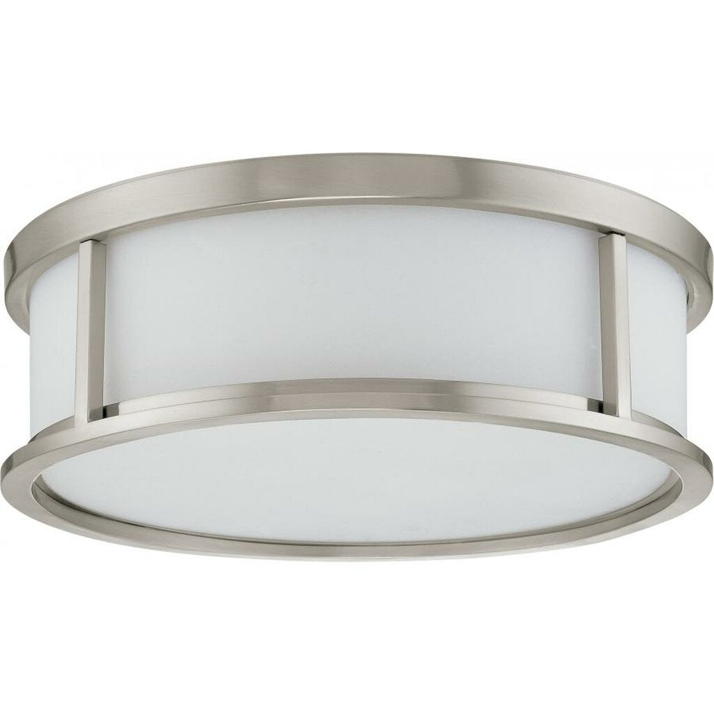 Satco 60-2864 Flush Mount Fixture Odeon; 3 Light; 17 in.; Flush Dome