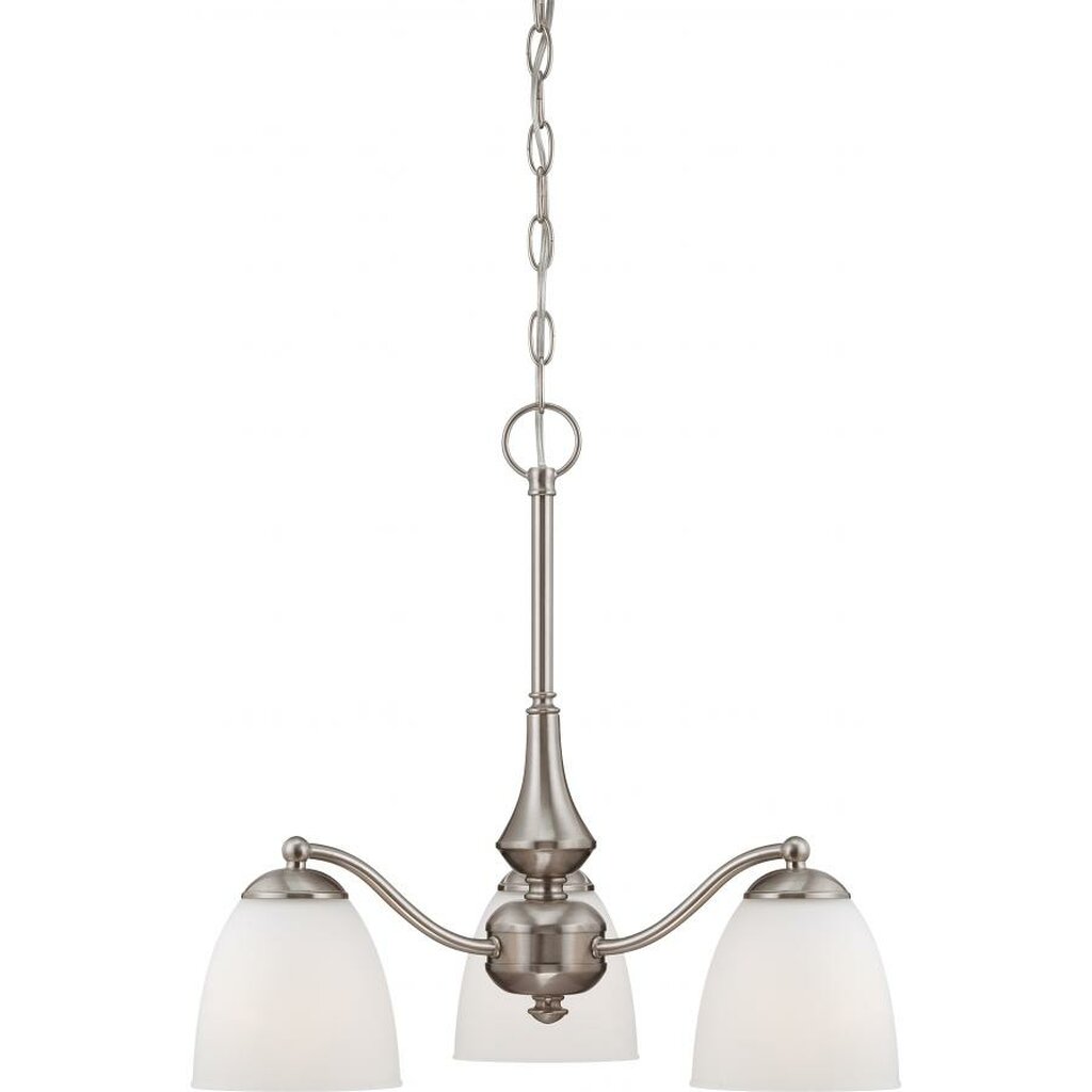 Satco 60-5042 Chandelier Fixture Patton; 3 Light; (Arms Down) with