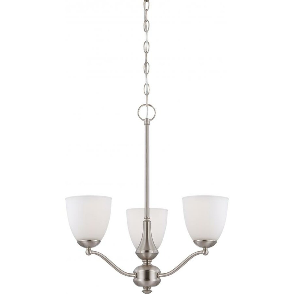 Satco 60-5036 Chandelier Fixture Patton; 3 Light; (Arms Up) with