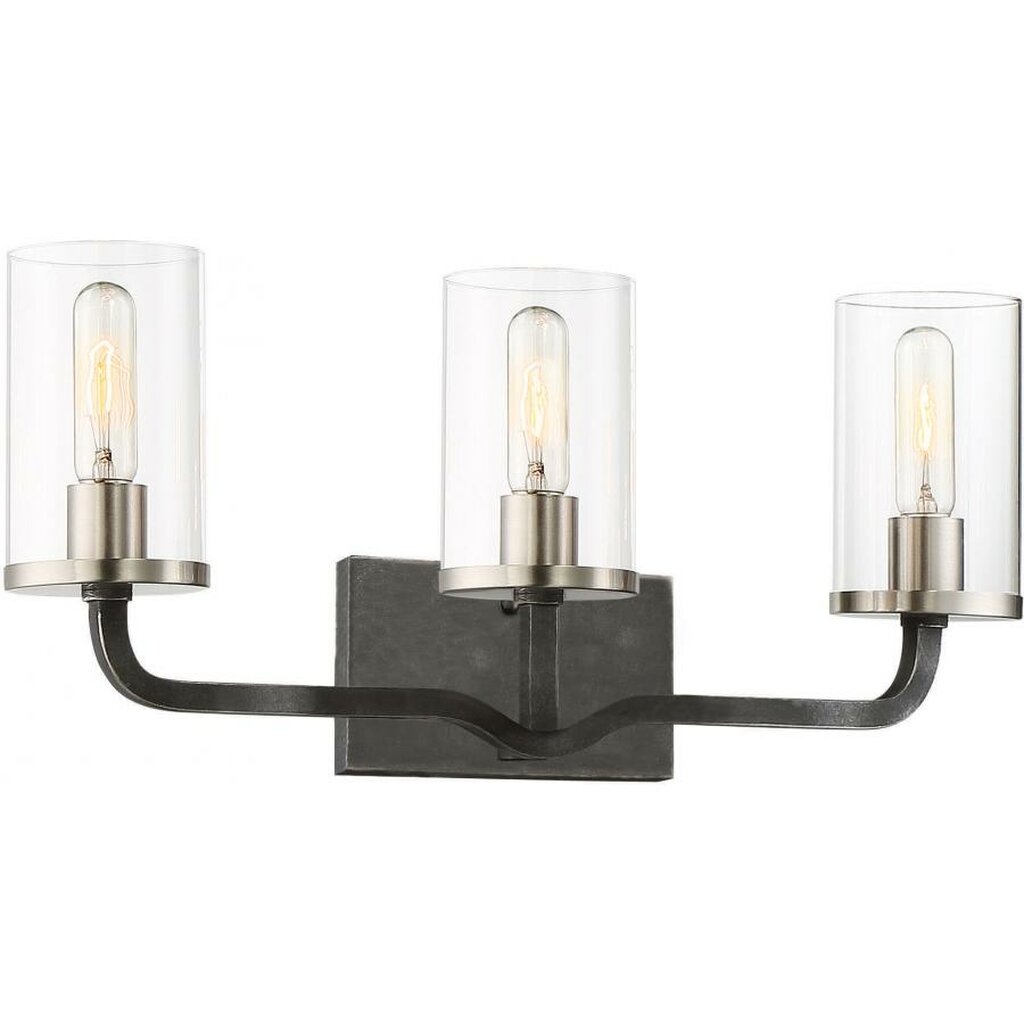 Satco 60-6123 Vanity Fixture Sherwood; 3 Light; 24 in.; Iron Black