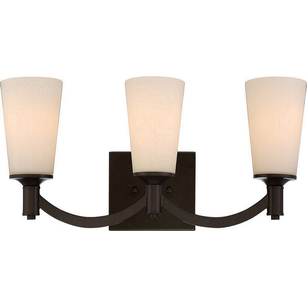 Satco 60-5923 Vanity Fixture Laguna; 3 Light; with White Glass