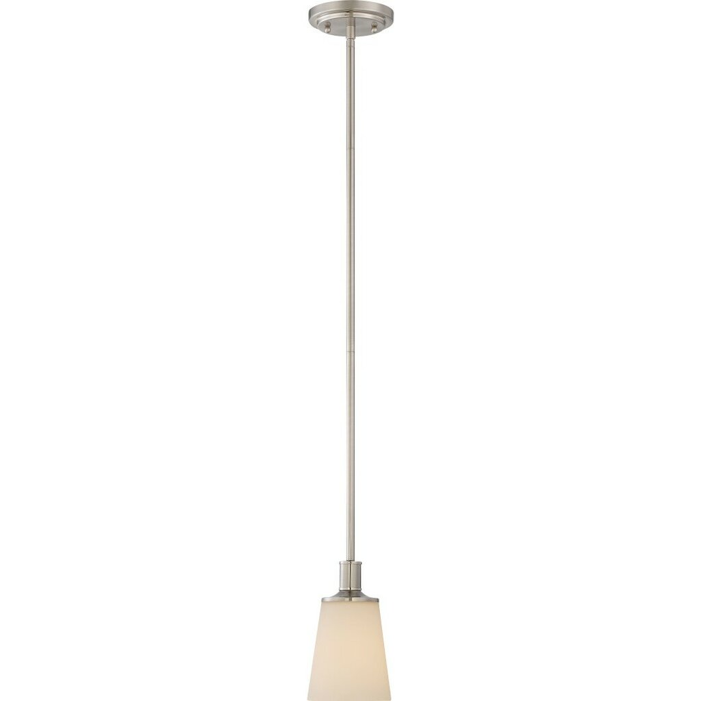 Satco 60-5828 Mini Pendant Fixture Laguna; 1 Light; with White Glass