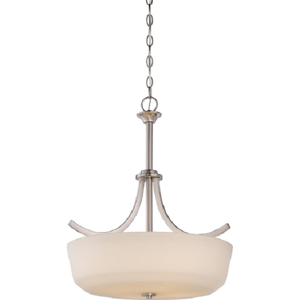 Satco 60-5827 Pendant Fixture Laguna; 4 Light; with White Glass
